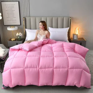 Quilted Comforter Box Stitched Bed Cover Warm Eco Friendly Winter Quality Guaranteed Cloud Fleece Polyester Microfiber Quilt