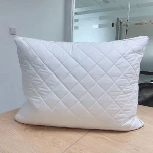 Quilted Hotel Pillows 100% Recycled Siliconized Polyester Fiber Neck Pillow Bed Pillow