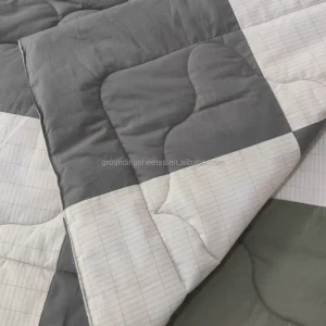 Quilted King Queen Duvet with Anti Static Silver Fiber Shell and Breathable Cotton Fill