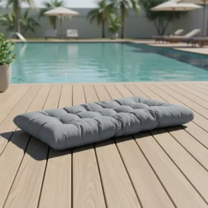Quilted Outdoor Patio Cushion Pallet Seat Cushion for Back Support and Rest Pillow Waterproof & Flame Retardant