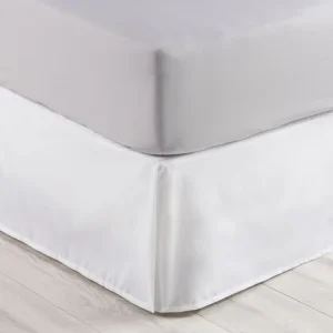 Quilted Poly Cotton Blended Sateen Solid Color 250TC Bed Skirt Valance