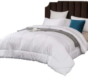 Quilted White Breathable All Season Full Comforter