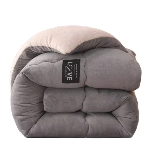 Quilts Winter Warm Flannel Sherpa Fleece King Size Comforter Sets