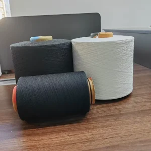RG Yarn 12s 16s Black Eco friendly Carded Open End Recycled Polyester Cotton Blended Yarn for Knitting 30 Colors RG097