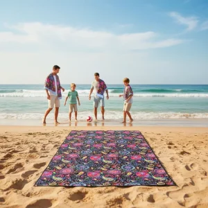 RPET Microfiber Printed Quick Dry Sand Free Summer Beach Towel with OEKO TEX Certification Durable for Beach Use