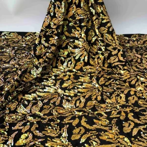RTS 5 Yards Pc Luxury Lace Velvet Sequin Fabric for Costume Dress