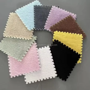 RTS Custom EVA Velvet Baby Play Mat New Design DIY Puzzle Carpet Tile Pad Home Living Room Decoration Machine Made