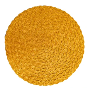 RTS in Stock 100% PP Place Mat Recyclable Round Woven Classic Design 330mm Diameter Placemats for Cup Usage
