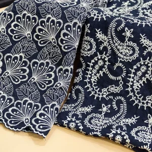 RYL 135cm Full Width Cotton Embroidered Vintage Floral Lace Trim for Women’s Garment DIY Handmade Accessories