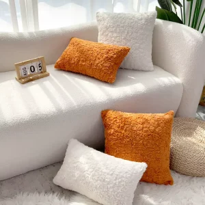 Rabbit Fur Throw Pillow Cover Velvet Pillow Cover Solid Color Pillows Cushion Covers for the Living Room