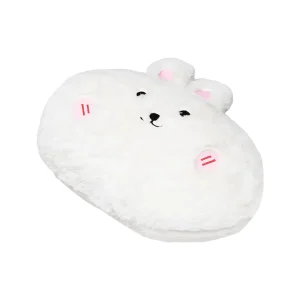 Rabbit Shaped Plush Pillow Fluffy Animal Decorative Cushion Cute 3D Bunny Throw Pillow Soft Sofa Back Cushion