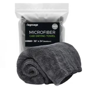 Ragmage Edgeless Microfiber Twisted Car Wash Towels Double Drying 1400gsm Super Absorbent Auto Detailing Cloth Quick Dry Woven