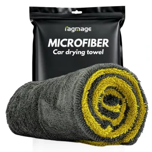 Ragmage Full Sized SUV Drying Towel Dual Sided Microfiber Car Cleaning Towel with Twist Yarn Technique 1400GSM Super Absorbent