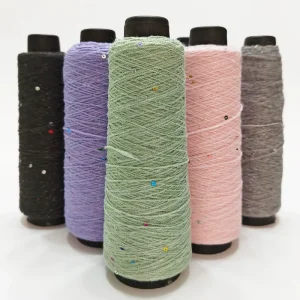 Rainbow 15S 2 Spun 92%Acrylic 6%Lurex 2%Sequins Sequin Yarn Soft Glitter Knitting Crochet Sweater Scarf Material