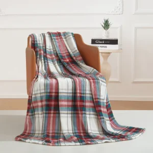 Rainbow Flannel Sherpa Throw Blanket Modern Woven 100% Polyester Solid Pattern Thick Winter Warm Raschel Size Twin