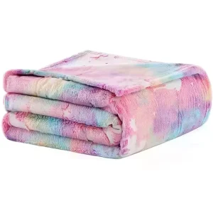 Rainbow Luminous Polyester Magic Blanket Soft Plush Kids Glow in the Dark Bedding All Season Machine Washable for Home Use