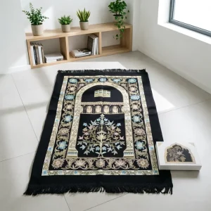 Ramadan Gift Box Polyester Muslim Prayer Mat Travel Home Mixed Colors Tassels Washable Factory Supply MOQ 50pcs