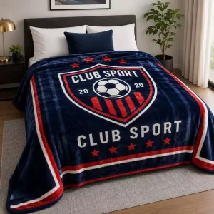 Raschel Blanket Club Print Custom