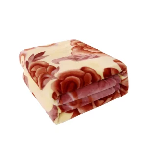 Raschel Blanket Korean Style Premium Quality 1 Ply Custom Woven 100% Polyester Winter Modern Floral 1000 Pieces
