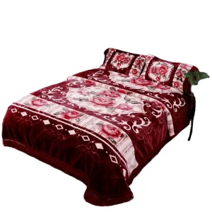 Raschel Blanket Thicken Customization Full Size Super Soft High quality Mink Fleece Throw Blanket Set