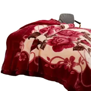 Raschel Blanket Thickened Double Flannel Velvet 100% Polyester Quilted Winter Insulated Bedspread Plant Flowers Single Double