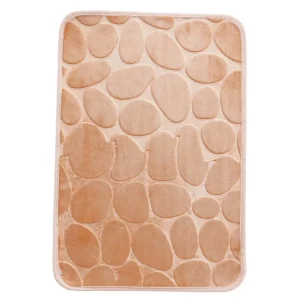 Raschel Embossed Polyester Door Mat Geometric Pattern Absorbent Non-Slip Floor Rug Washable Thin Modern Design Home & Hotel Use