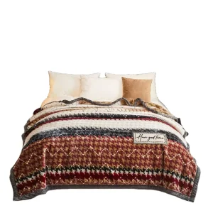Raschel Korean Style Thick Soft Knitted Eco Friendly Skin Friendly Anti Pilling Portable All Season Customizable Home Blanket