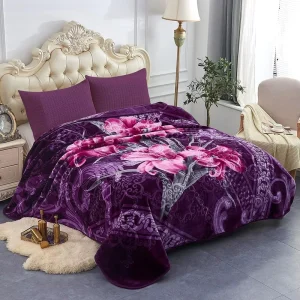 Raschel Mink Blanket Stock All Color Manufacturer Direct 100% Polyester 1 Ply for Winter