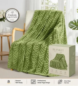 Raschel Throw Blanket for Couch 100% Polyester Customizable with Cartoon Pattern for All Seasons Warm and Lightweight