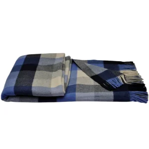 Raschel Woven Tartan Wool Blanket Custom Cozy and OEKO TEX Certified
