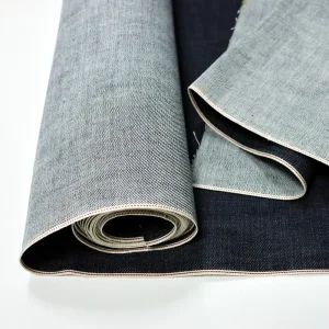 Raw Selvadge Denim Fabric Blue Jean Textile Desizing Light Stretch Jeans Selvedge Denim Fabric by Yard