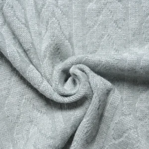 Rayon Polyester Nylon Spandex Viscose Jacquard Diamond Hacci Crochet Elastic Knitting Sweater Imitation Cashmere Fabric