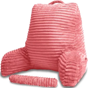 Reading Pillow Back Rest Pillow for Sitting in Bed With Arms for Kids & Adults Shredded Memory Foam Tv Sit up Pillow