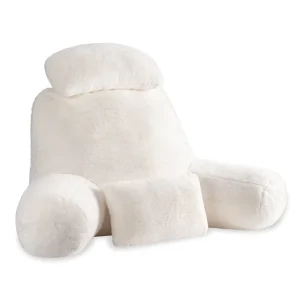 Reading Pillow Bed Pillow with Adjustable Neck Roll Cushion for Couch Backrest Back Pillow Cover Washable Sit up Pillow