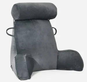 Reading Pillow Detachable Back Support Pillow Armrest Pockets Washable Cover for Bed Sofa Reading