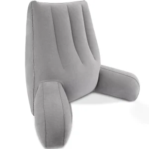 Reading Pillow Inflatable Bed Rest Pillow with Arms Travel Camping Pillow for Lumbar Back Support