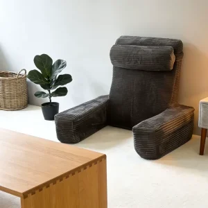 Reading Pillow for Bed Sitting up Back Pillow with Built in Arms Soft Back Support Chair Ideal for Watching TV