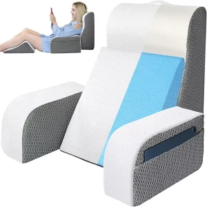 Reading Pillow for Bed Sitting up TV Book Gaming Pillow 4pcs Back Support Pillow for Bed Backrest Chair with Arms