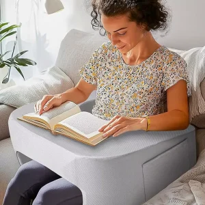 Reading Pillow for Lap Desk Gaming Pillows for Adults With Side Pocket Soft and Large Memory Foam