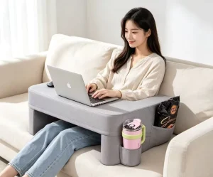 Reading Pillow for Laptop Extra Large Armrest Gaming Pillow Working Hight Adjustable Lap Desk Pillow for Adult Sitting in Bed