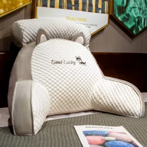 Reading Pillow with Polyester Adult Backrest Reading Pillow with Arms Back Support for Sitting up in Bed