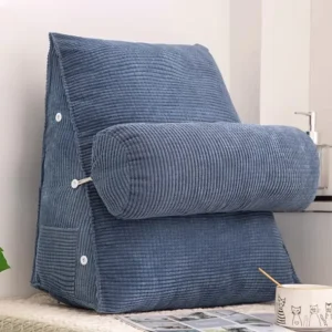 Reading Upholstered Backrest Cushion Lumbar & Neck Support Removable Washable Pillow for Bedhead Tatami Sofa Bay Window