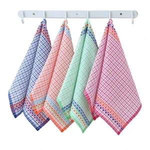 Ready Goods SOFT Kitchen Towel 75% Cotton 25% Polyester Antimicrobial Eco Friendly Checkered Pattern Instant Access Kitchen