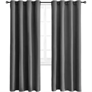 Ready Made Curtains Triple Weaving 100% Polyester Solid Blackout Curtains for Living Room