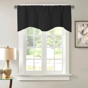 Ready Made Modern Small Window Wear Rod Blackout Door Short Curtains Valance for Kitchen