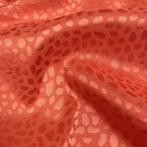 Ready Made Polyester Spandex Leopard Jacquard Silk Satin Fabric for Dresses Wedding Curtain and Garment Use