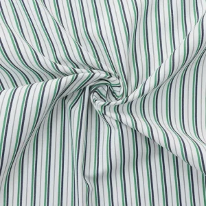 Ready Stock Woven Multi Color Clothing Fabric Samples Free 65%P35%C Soft Cotton Fabric Yarn Dyed Striped Fabric