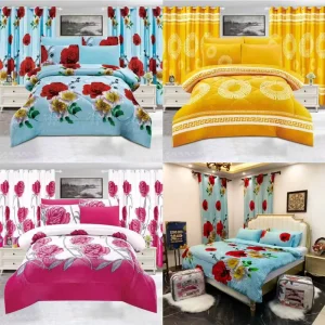 Ready to Ship 7 Piece Sherpa Fleece Borrego Blanket Bedding Set with Matching Curtains Deep Pocket Fitted Sheet King Size