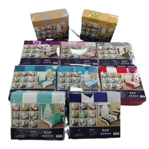 Ready to Ship Bed 8 Pieces Bed Sheet Set King Size with Curtains Bedding Set for Bed Sheets