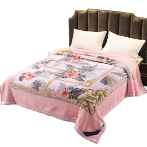 Ready to Ship Cartoon Digital Printing Pink Thick Raschel Blanket Multifunctional Cover Blanket